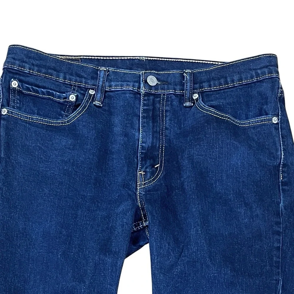 Levi's 511 Slim Straight Jeans Mens 34x32 (Fits 34x31) Dark Wash Blue Denim